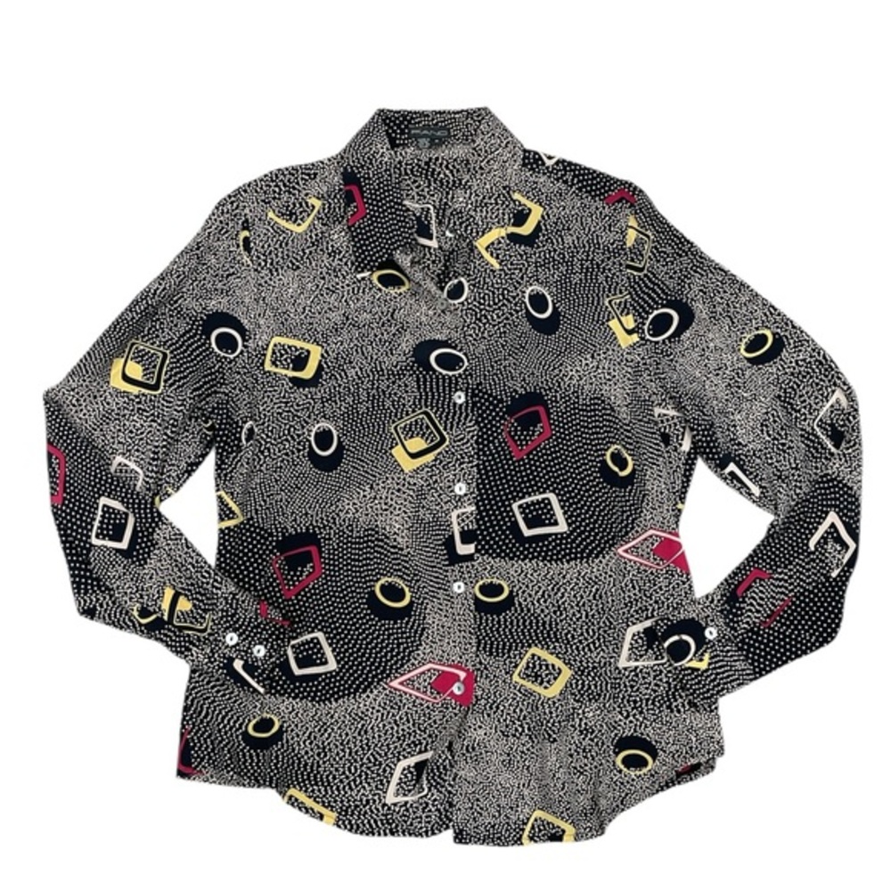 Piano Vintage Silk Printed Button Down Shirt